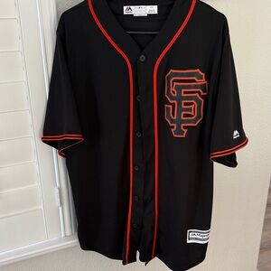 Majestic Black Jersey with Bold Orange Trim
